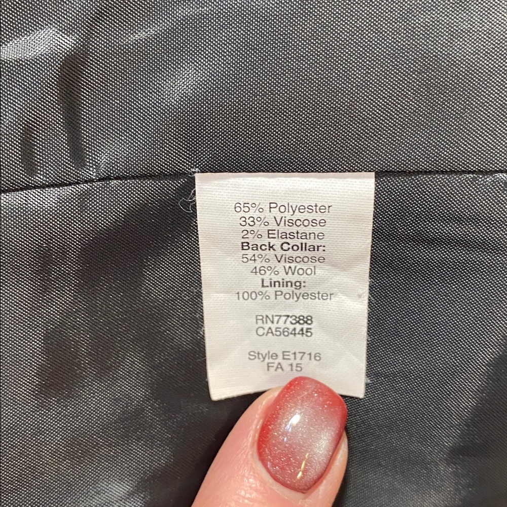 J. Crew Classic Black Button Closure Suit Blazer Sz 8 - Picture 15 of 15
